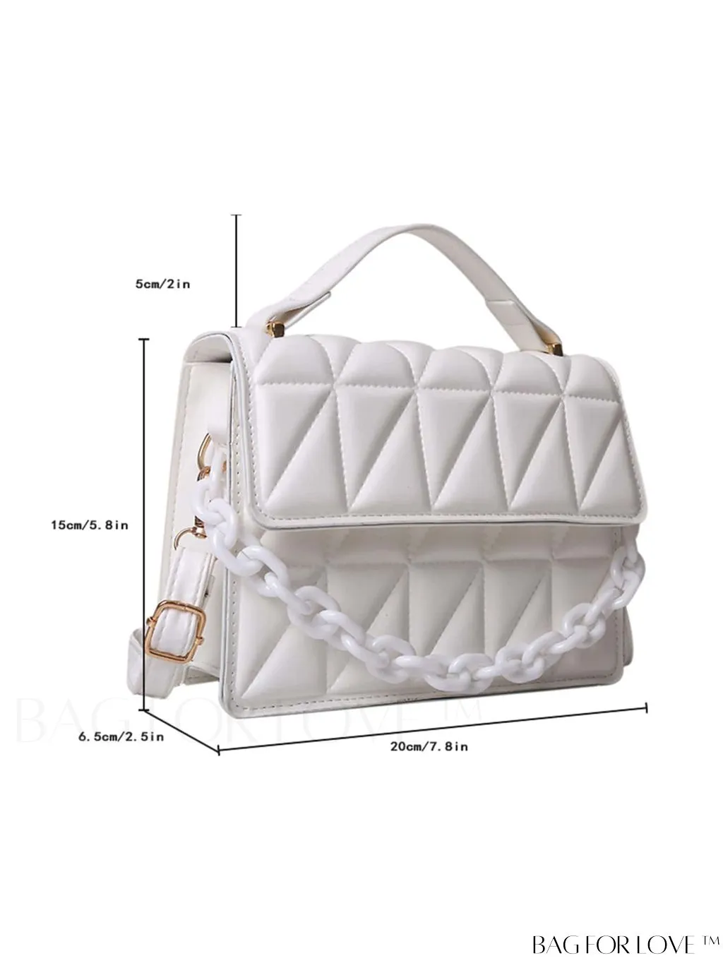 BagForLove - Compact Quilted Chain Flap Bag - Elegant and Functional