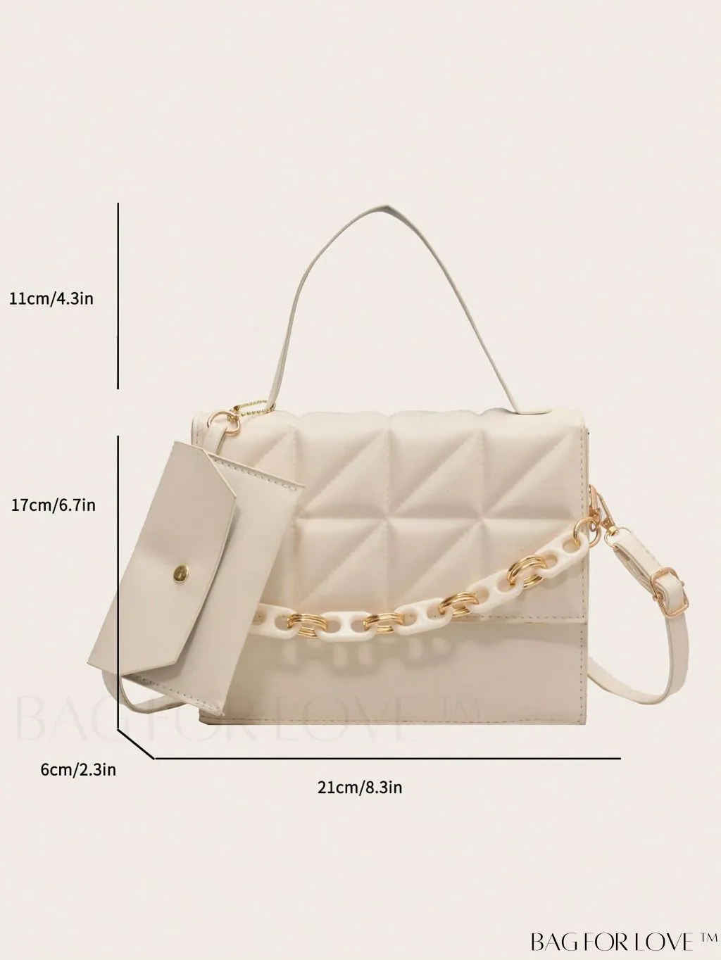 BagForLove - Compact Quilted Chain Flap Bag - Elegant and Functional