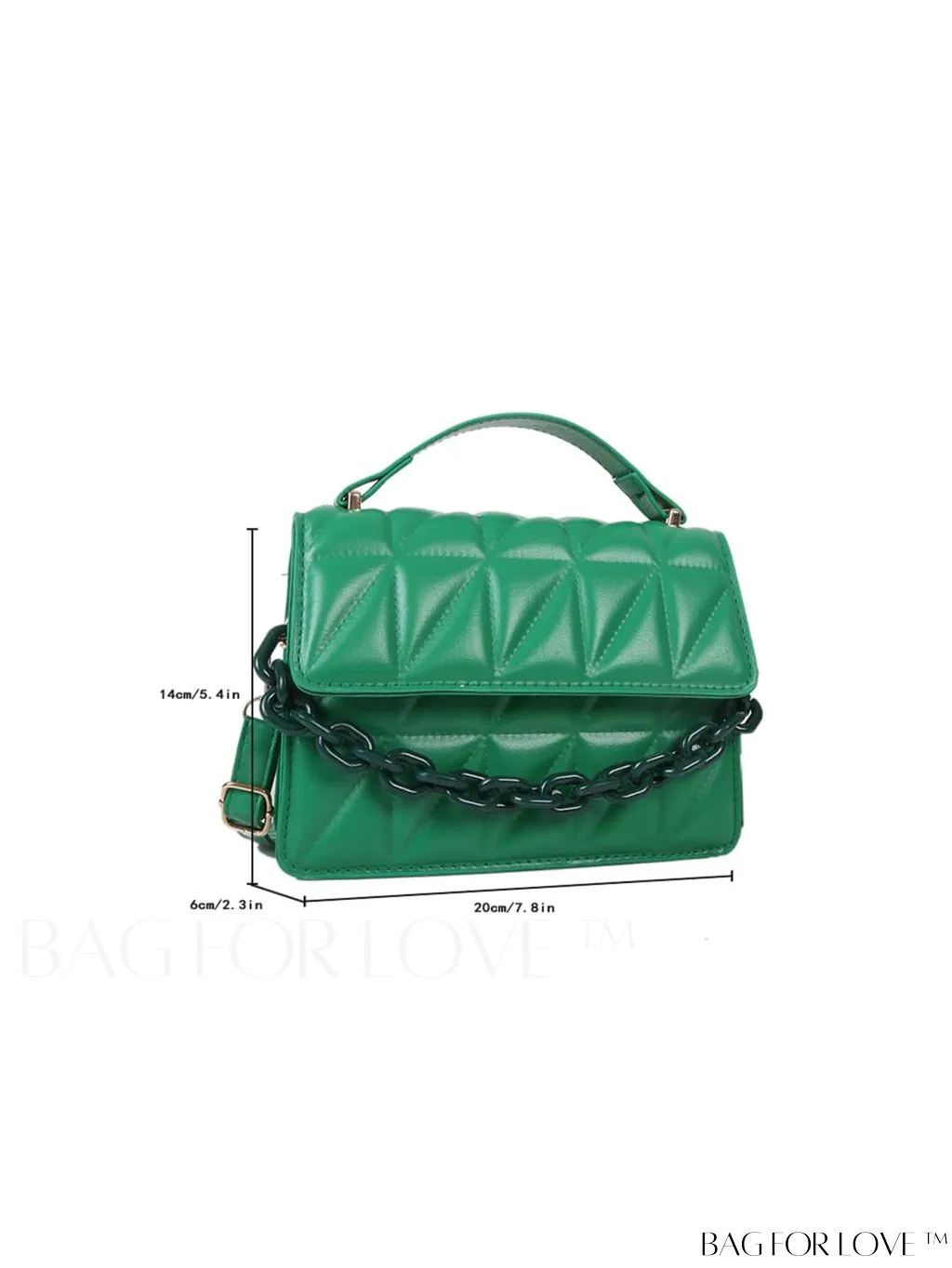 BagForLove - Compact Quilted Chain Flap Bag - Elegant and Functional