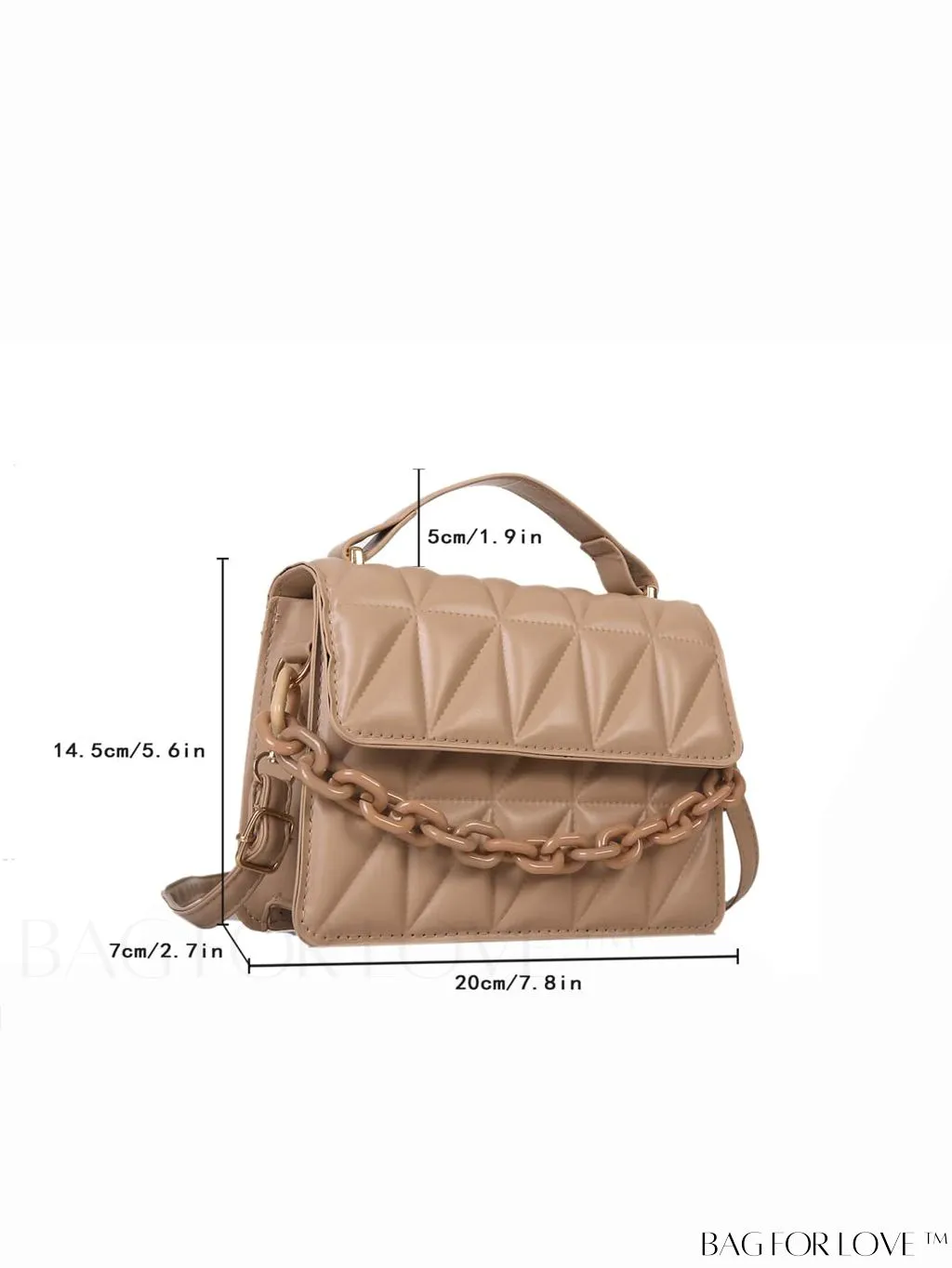 BagForLove - Compact Quilted Chain Flap Bag - Elegant and Functional