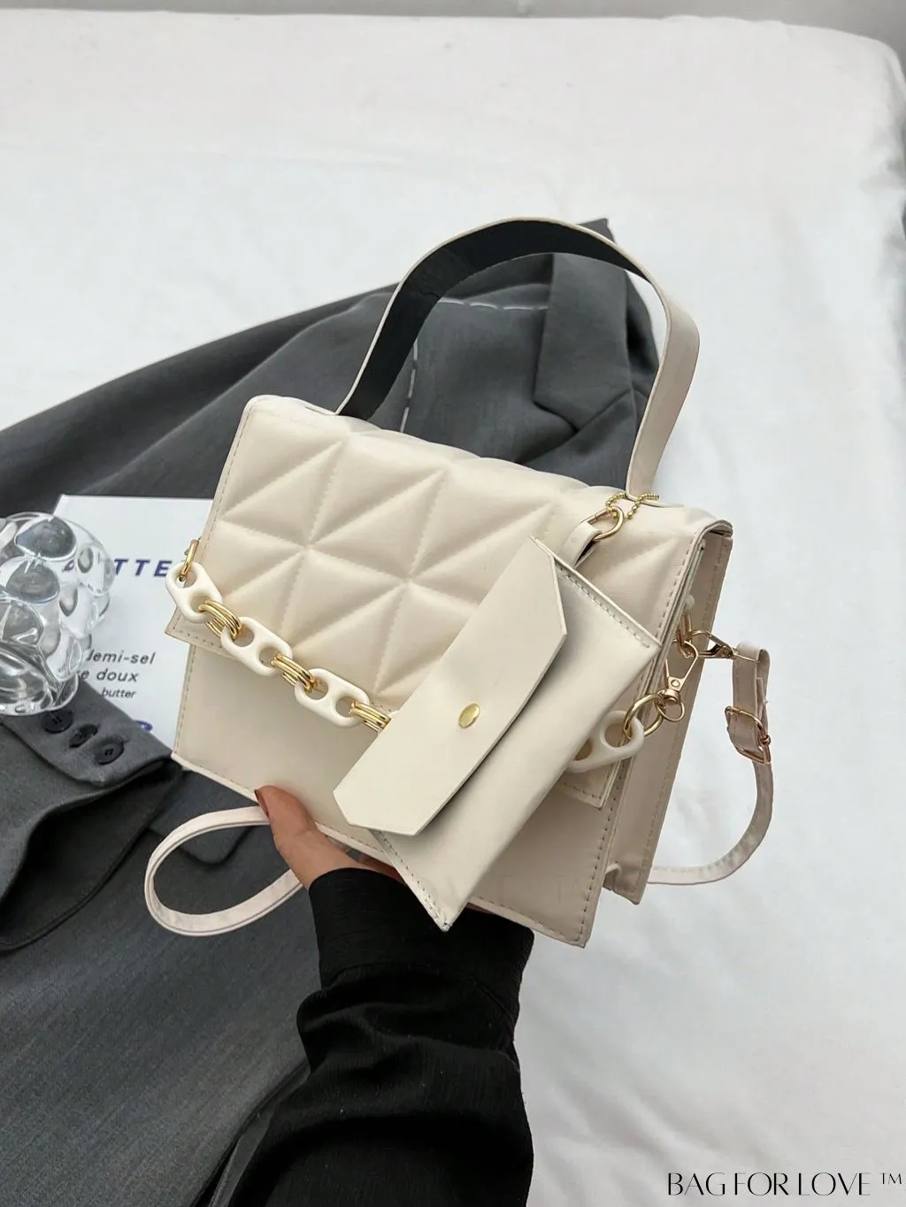BagForLove - Compact Quilted Chain Flap Bag - Elegant and Functional