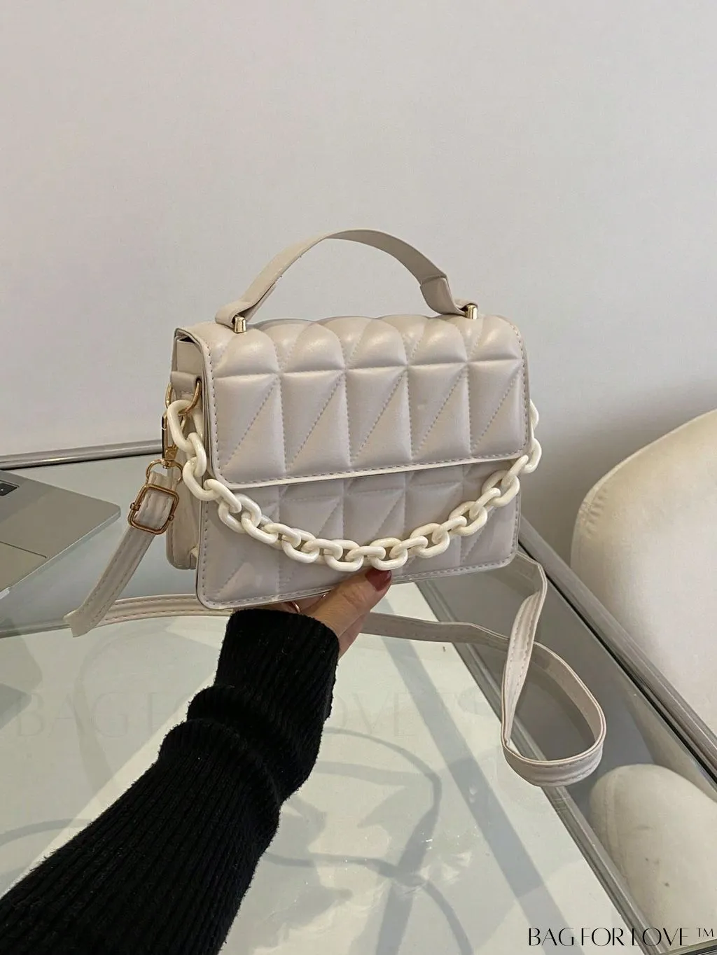 BagForLove - Compact Quilted Chain Flap Bag - Elegant and Functional