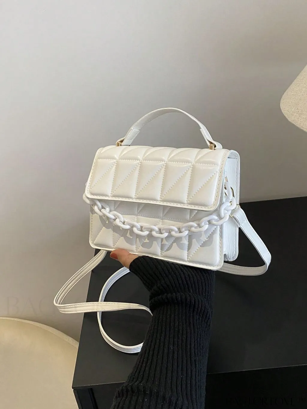 BagForLove - Compact Quilted Chain Flap Bag - Elegant and Functional
