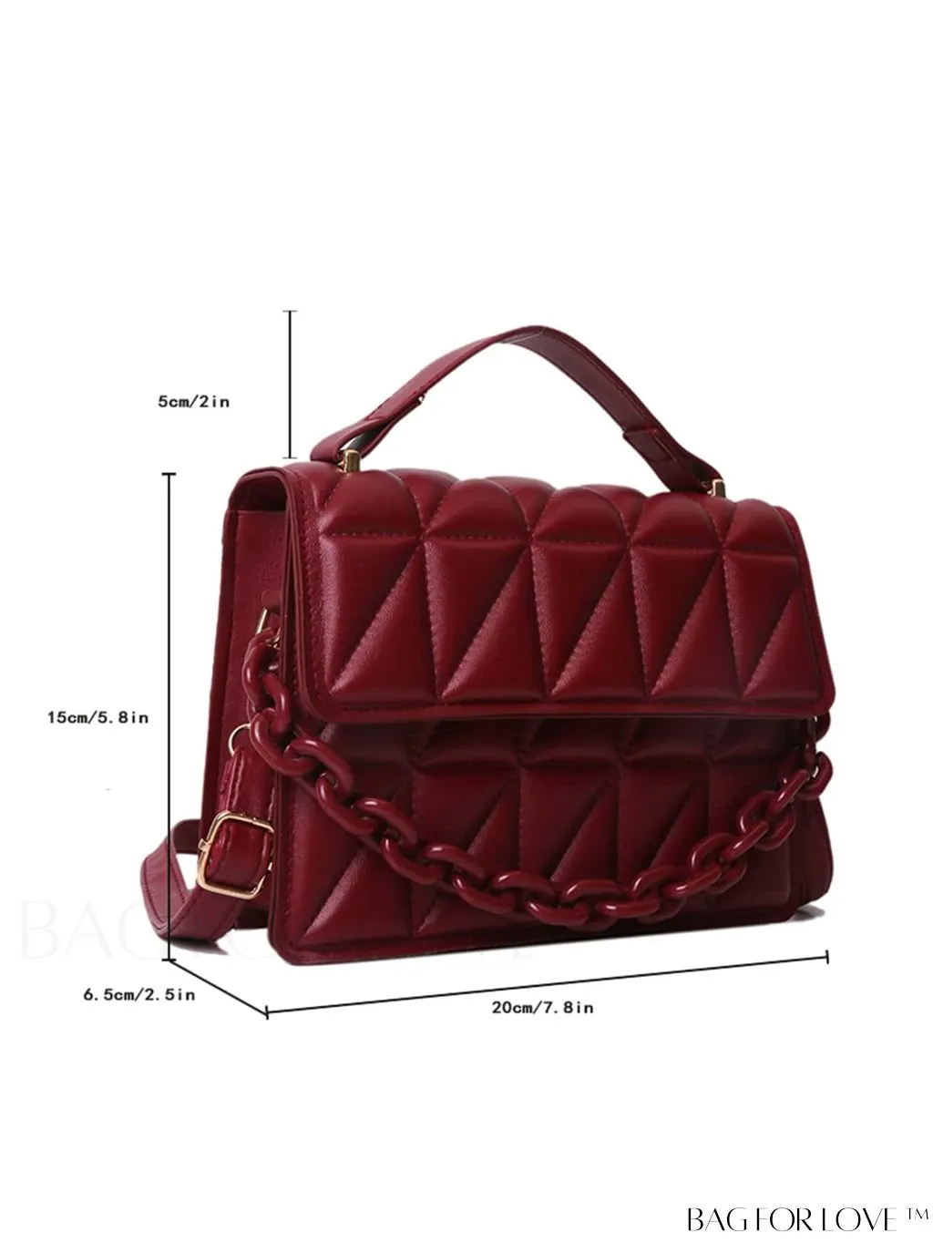 BagForLove - Compact Quilted Chain Flap Bag - Elegant and Functional