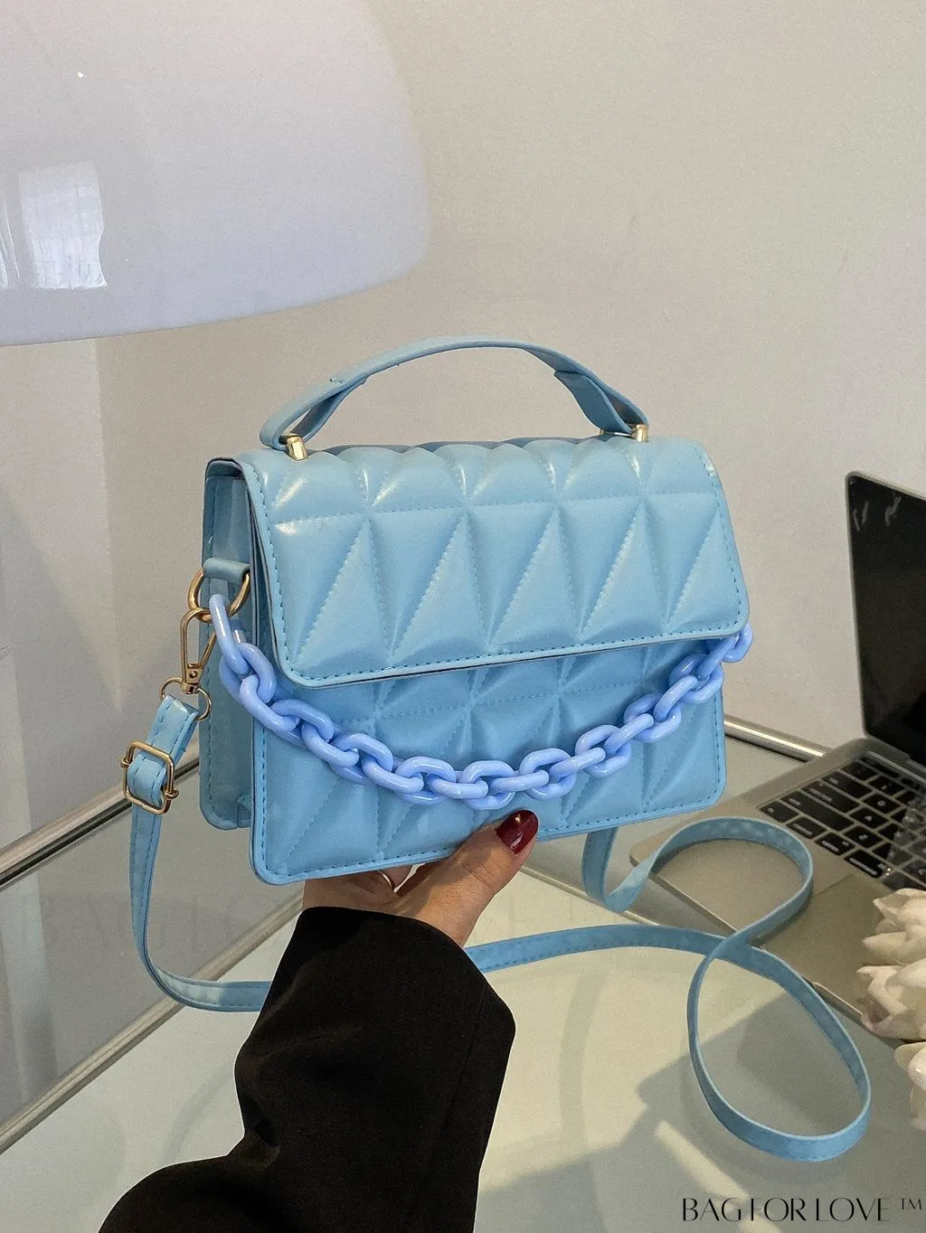 BagForLove - Compact Quilted Chain Flap Bag - Elegant and Functional
