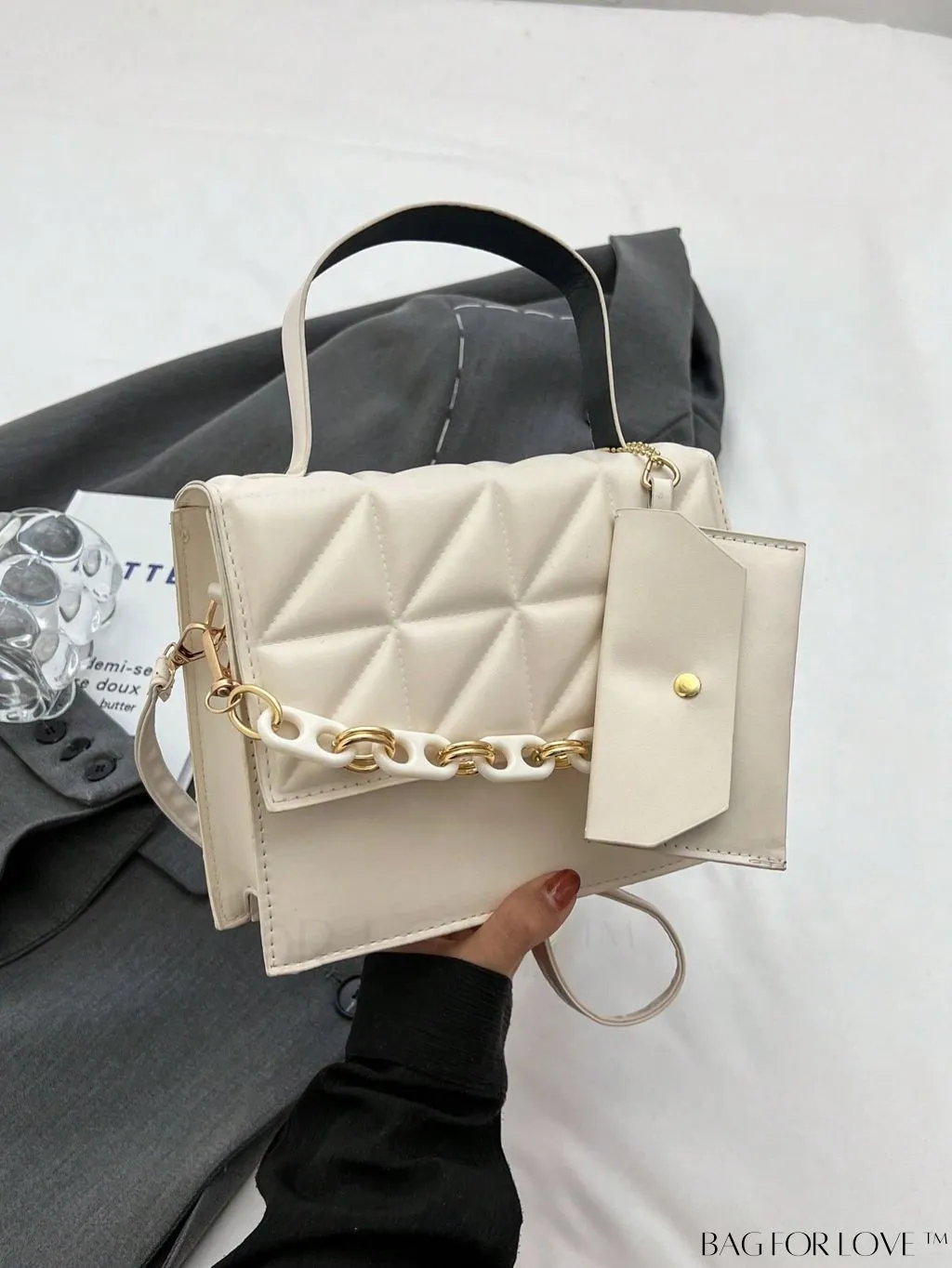 BagForLove - Compact Quilted Chain Flap Bag - Elegant and Functional