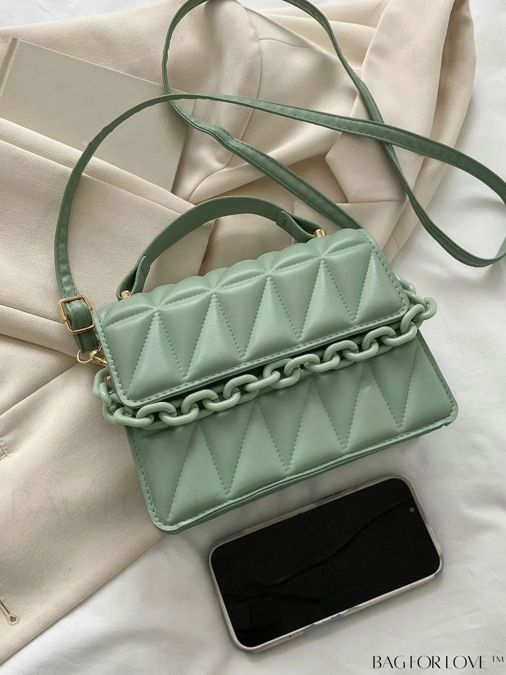BagForLove - Compact Quilted Chain Flap Bag - Elegant and Functional