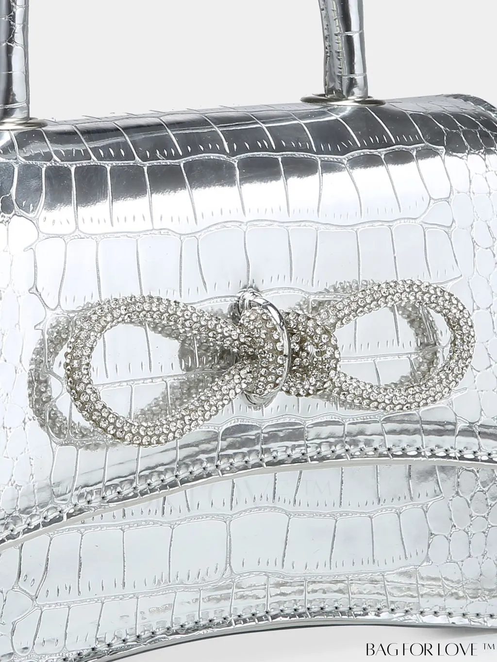 BagForLove - Compact Rhinestone-Embellished Flip Handbag, for Fashion-Forward Style