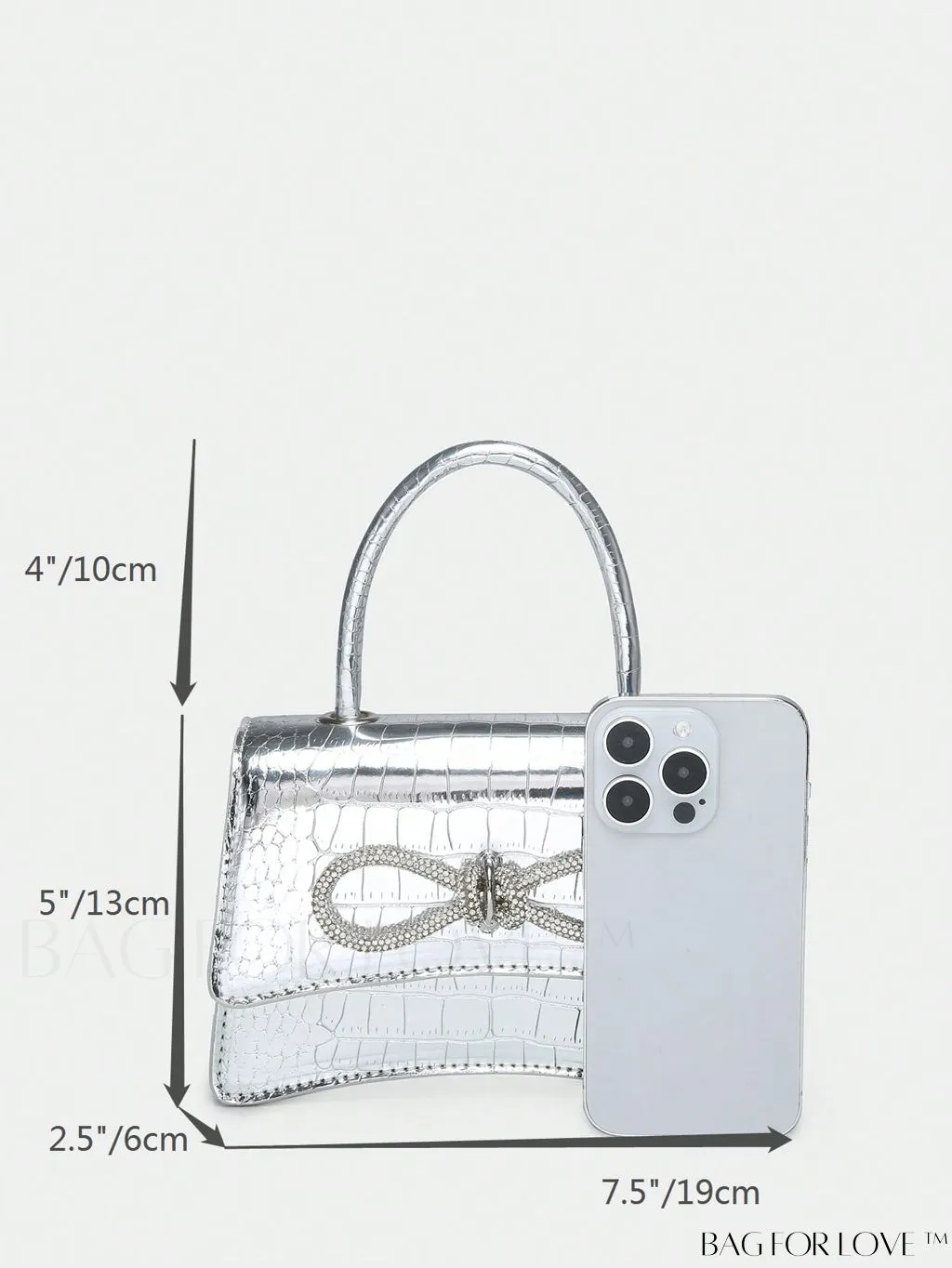 BagForLove - Compact Rhinestone-Embellished Flip Handbag, for Fashion-Forward Style
