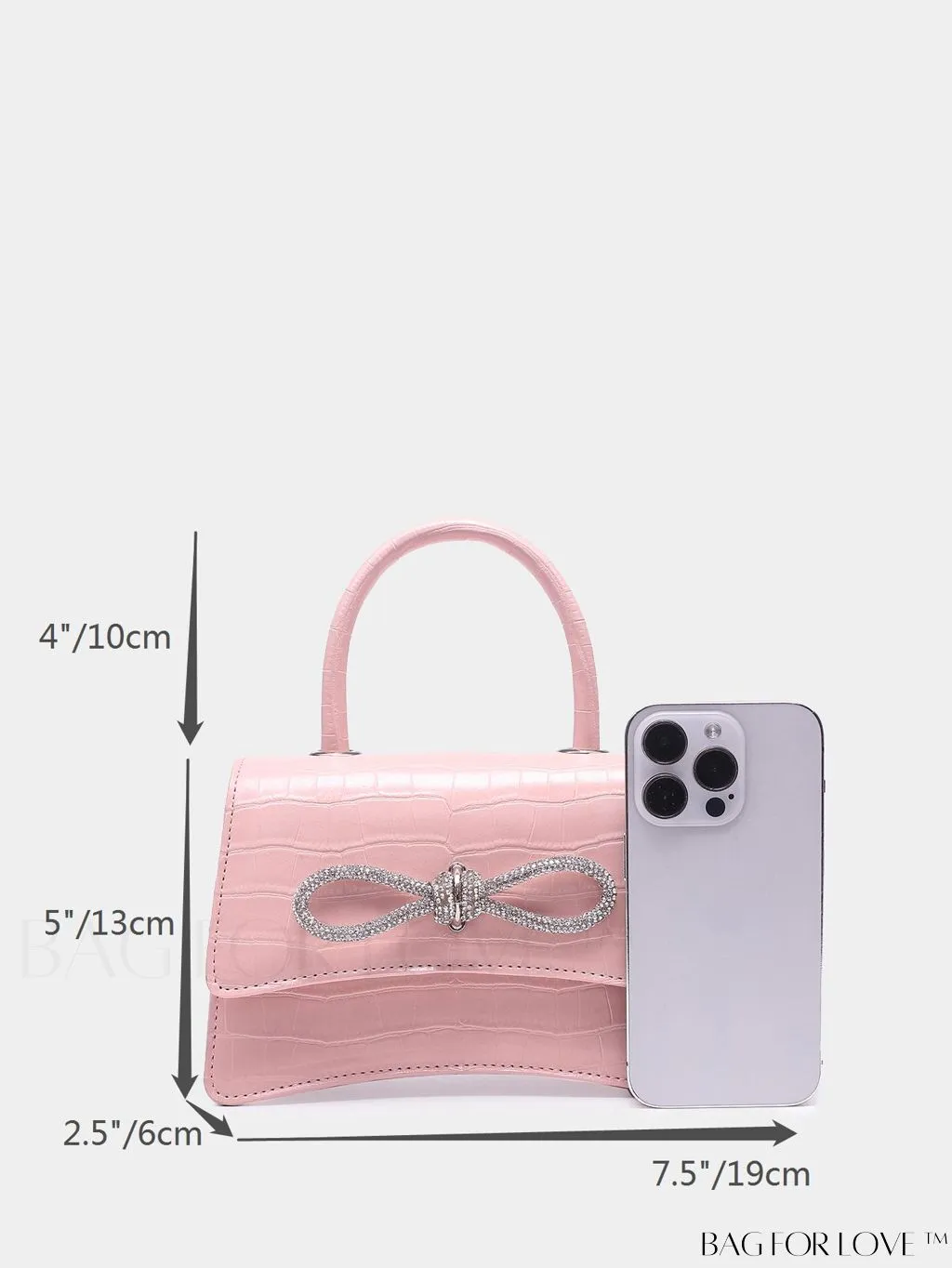 BagForLove - Compact Rhinestone-Embellished Flip Handbag, for Fashion-Forward Style