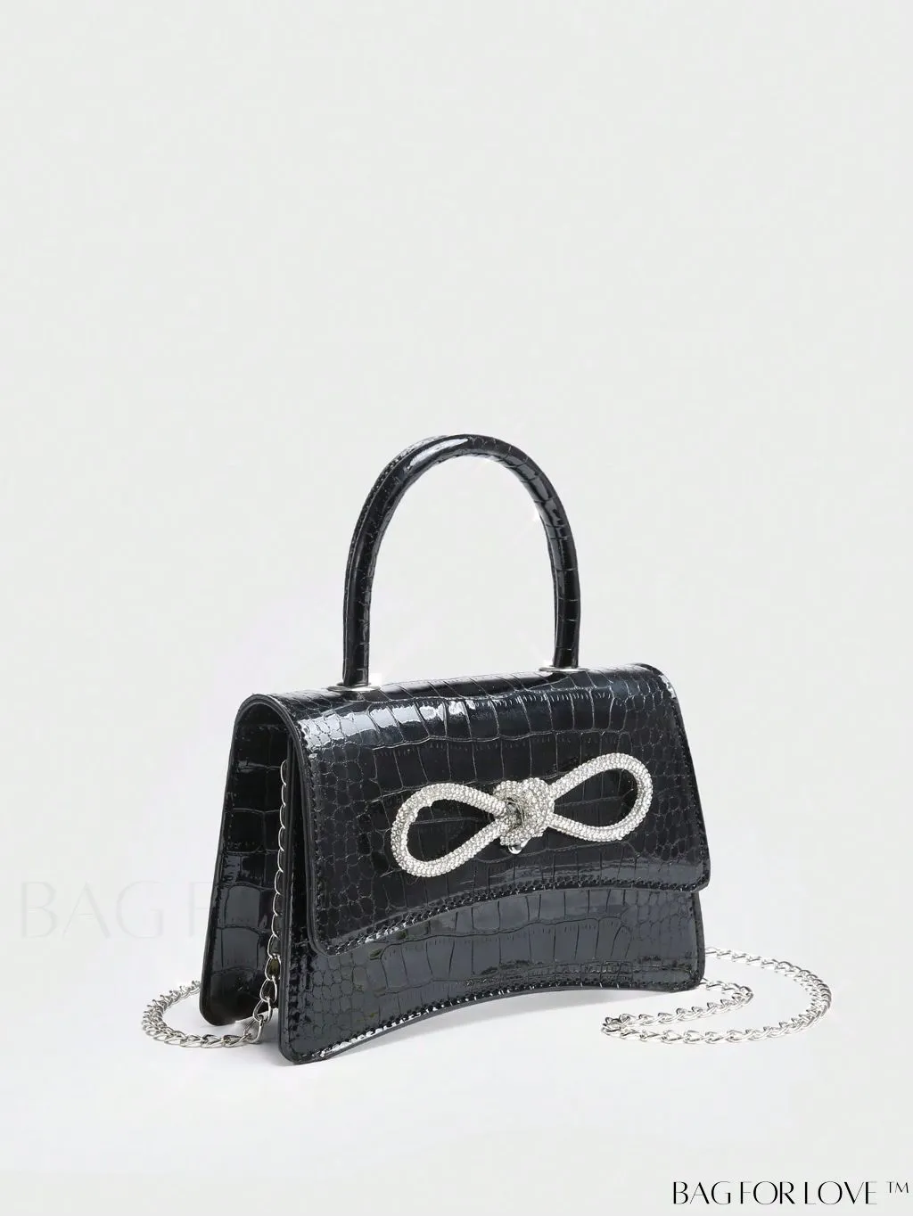 BagForLove - Compact Rhinestone-Embellished Flip Handbag, for Fashion-Forward Style