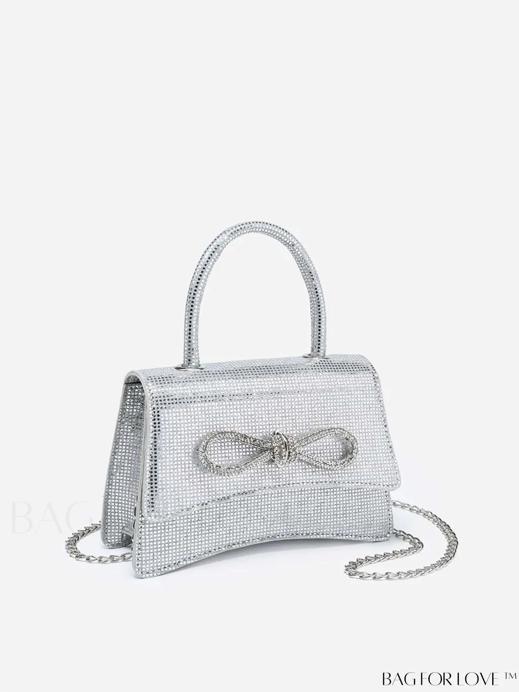 BagForLove - Compact Rhinestone-Embellished Flip Handbag, for Fashion-Forward Style