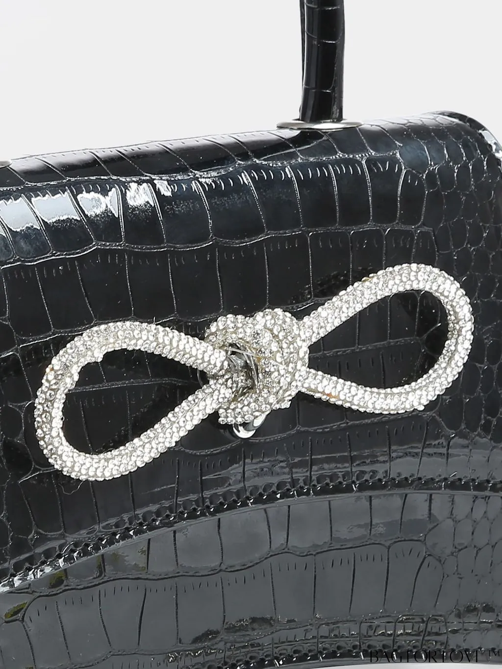 BagForLove - Compact Rhinestone-Embellished Flip Handbag, for Fashion-Forward Style