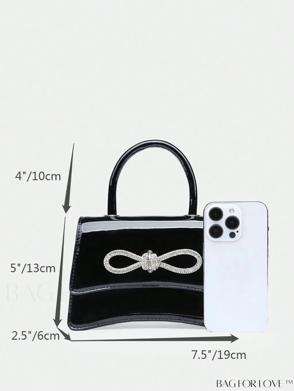 BagForLove - Compact Rhinestone-Embellished Flip Handbag, for Fashion-Forward Style