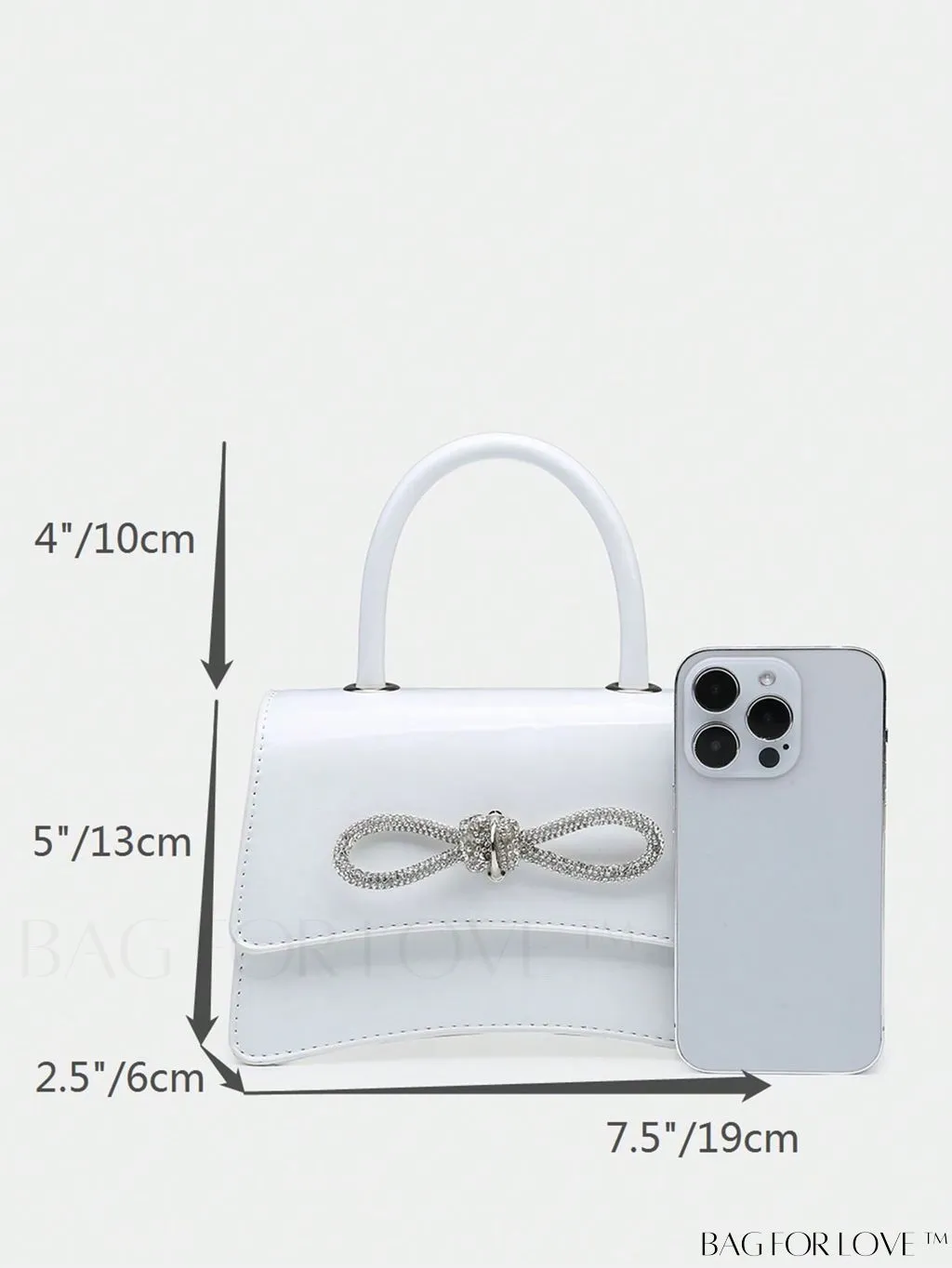 BagForLove - Compact Rhinestone-Embellished Flip Handbag, for Fashion-Forward Style