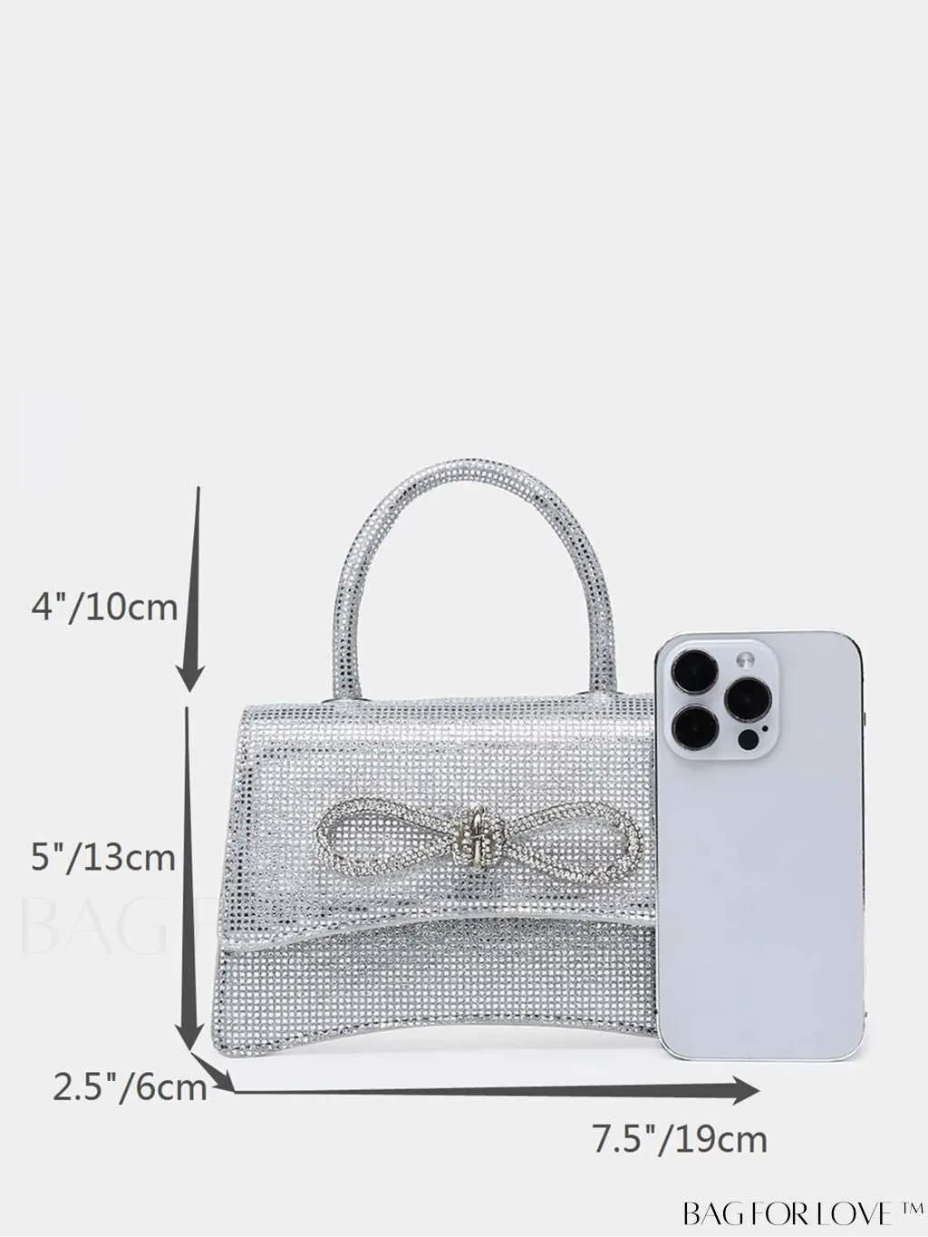 BagForLove - Compact Rhinestone-Embellished Flip Handbag, for Fashion-Forward Style