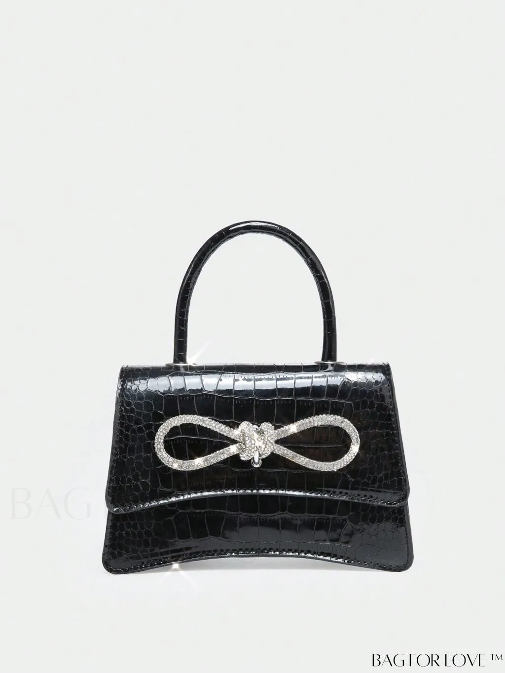 BagForLove - Compact Rhinestone-Embellished Flip Handbag, for Fashion-Forward Style