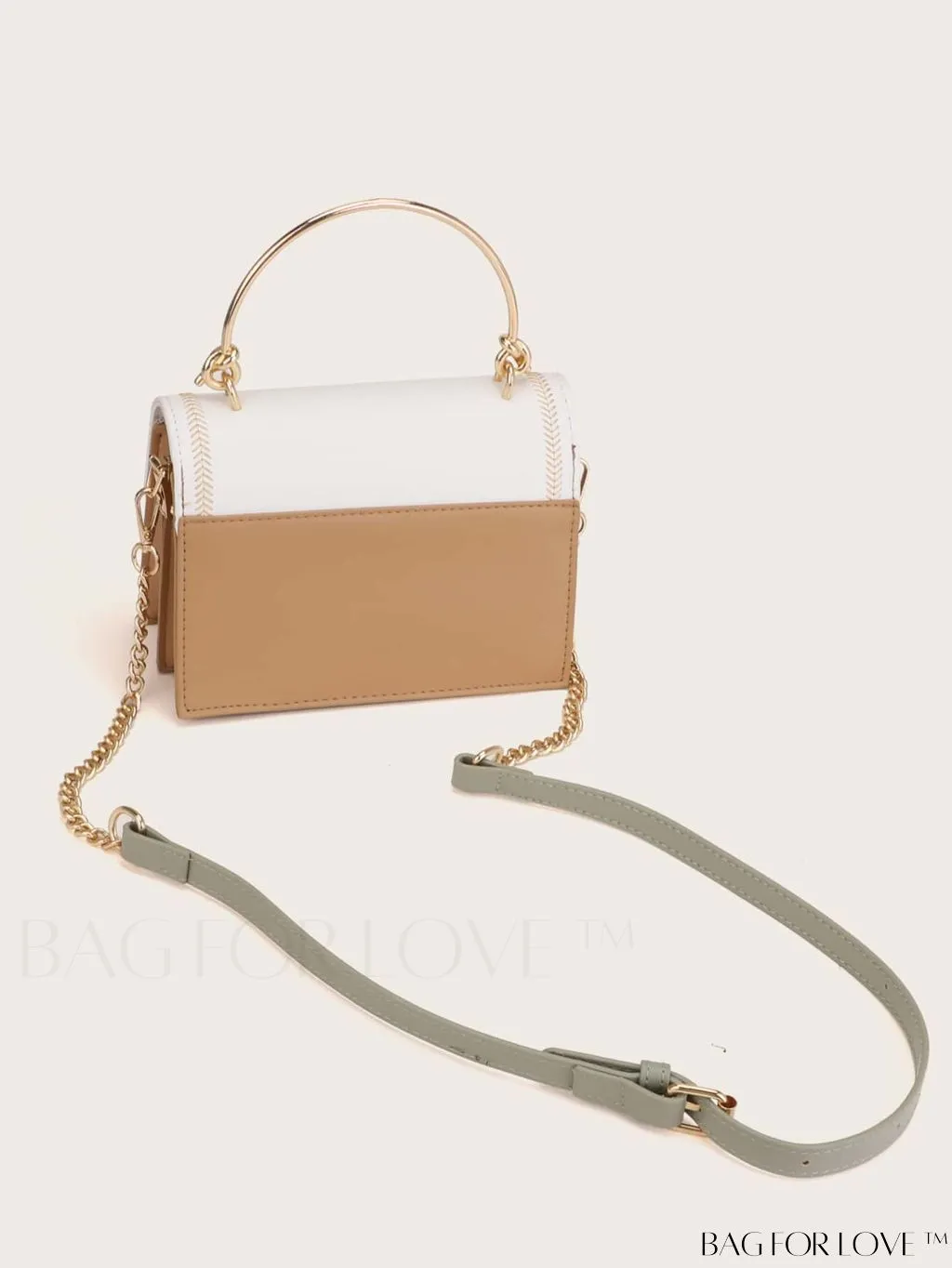 BagForLove - Compact Stitched Flap Satchel: Stylish and Practical