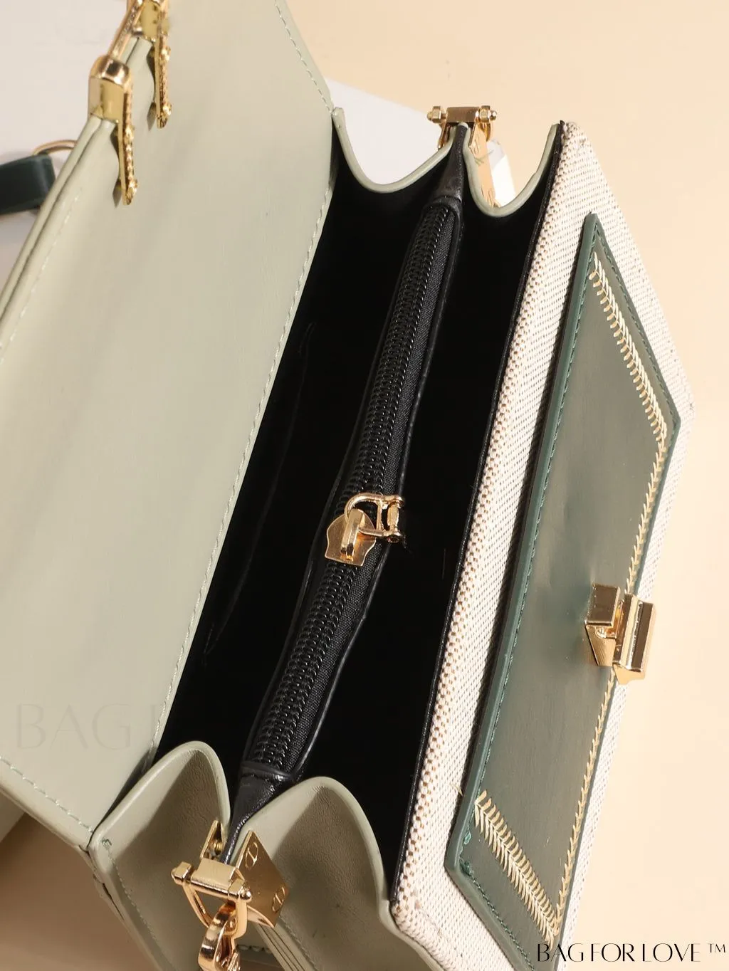BagForLove - Compact Stitched Flap Satchel: Stylish and Practical