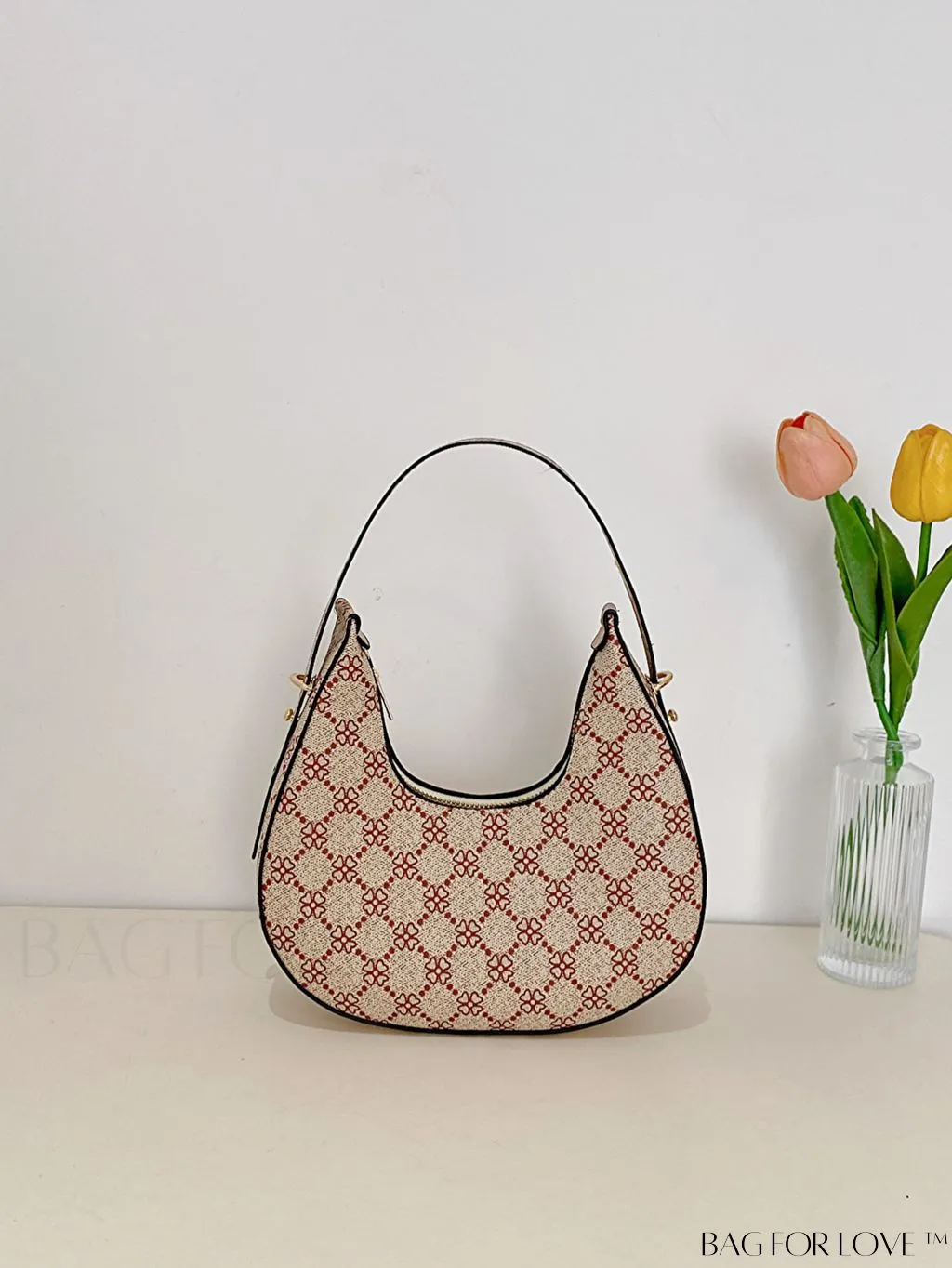 BagForLove - Crocodile Embossed Mini Hobo Bag - Sophisticated Elegance in Compact Design