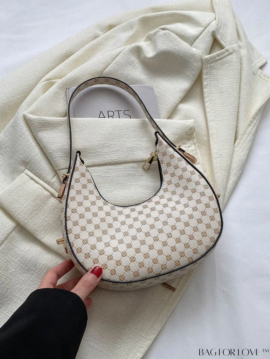 BagForLove - Crocodile Embossed Mini Hobo Bag - Sophisticated Elegance in Compact Design