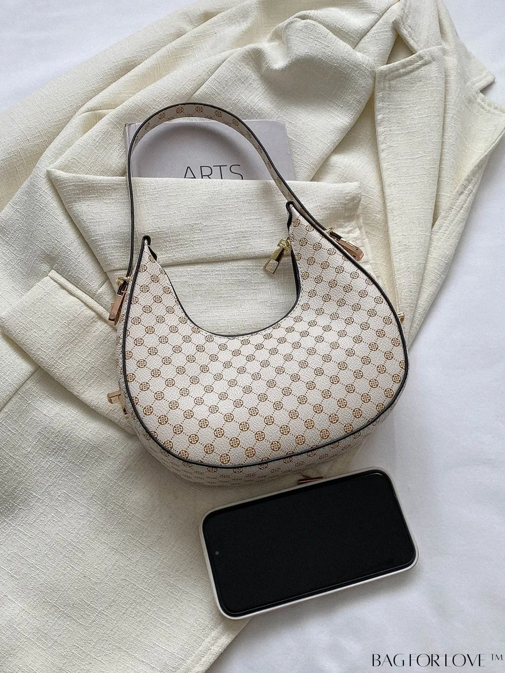 BagForLove - Crocodile Embossed Mini Hobo Bag - Sophisticated Elegance in Compact Design