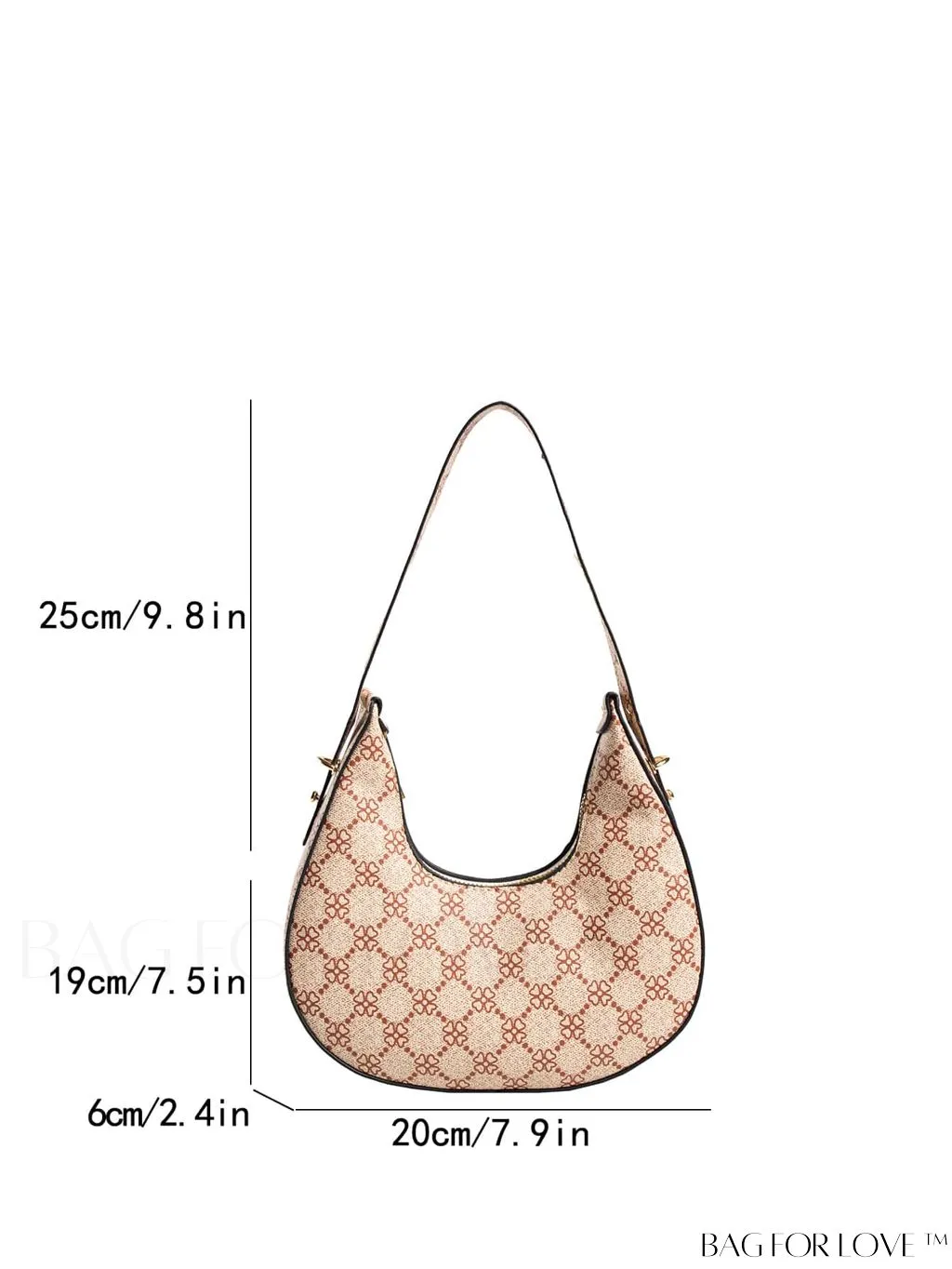 BagForLove - Crocodile Embossed Mini Hobo Bag - Sophisticated Elegance in Compact Design