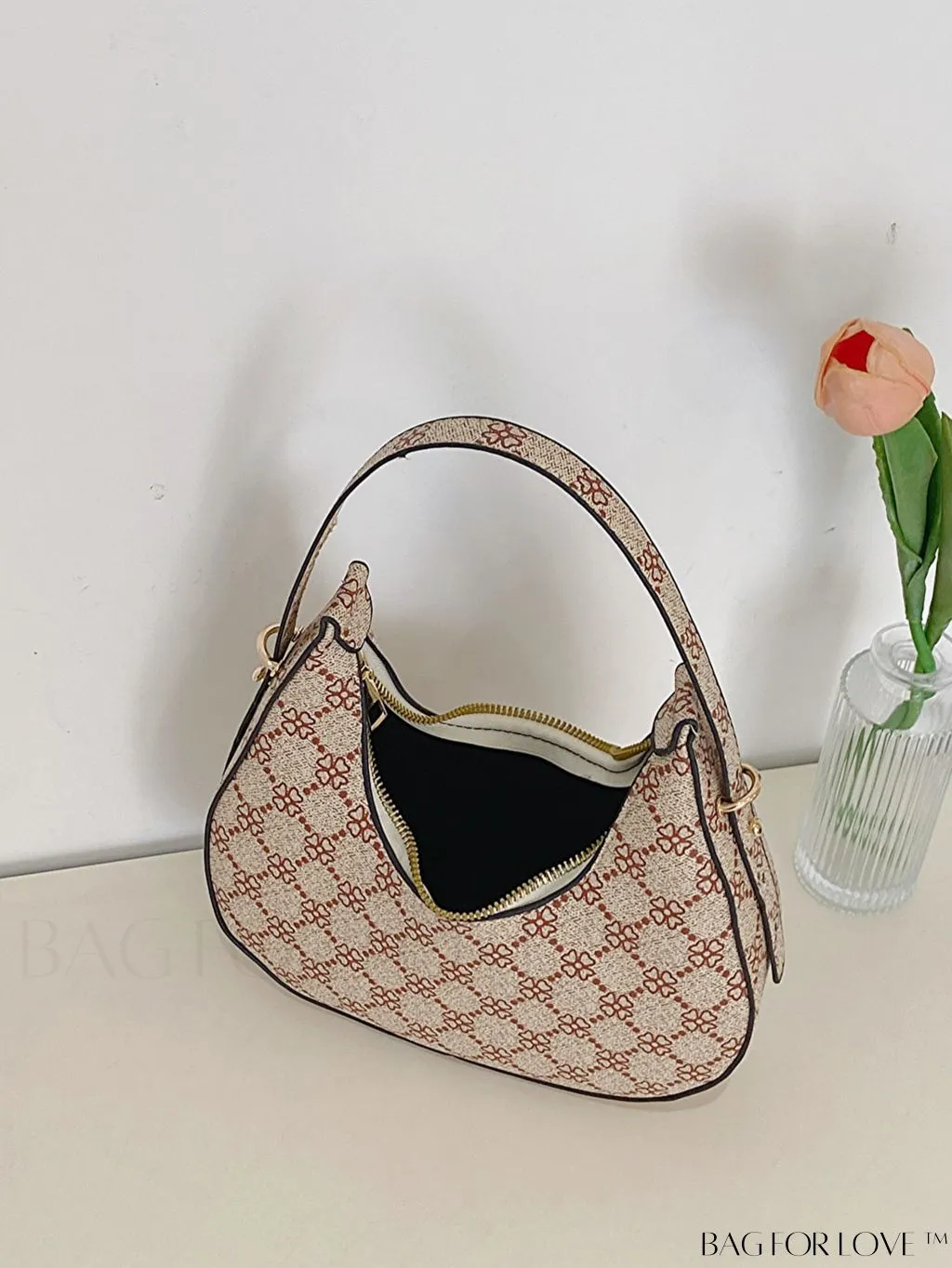 BagForLove - Crocodile Embossed Mini Hobo Bag - Sophisticated Elegance in Compact Design