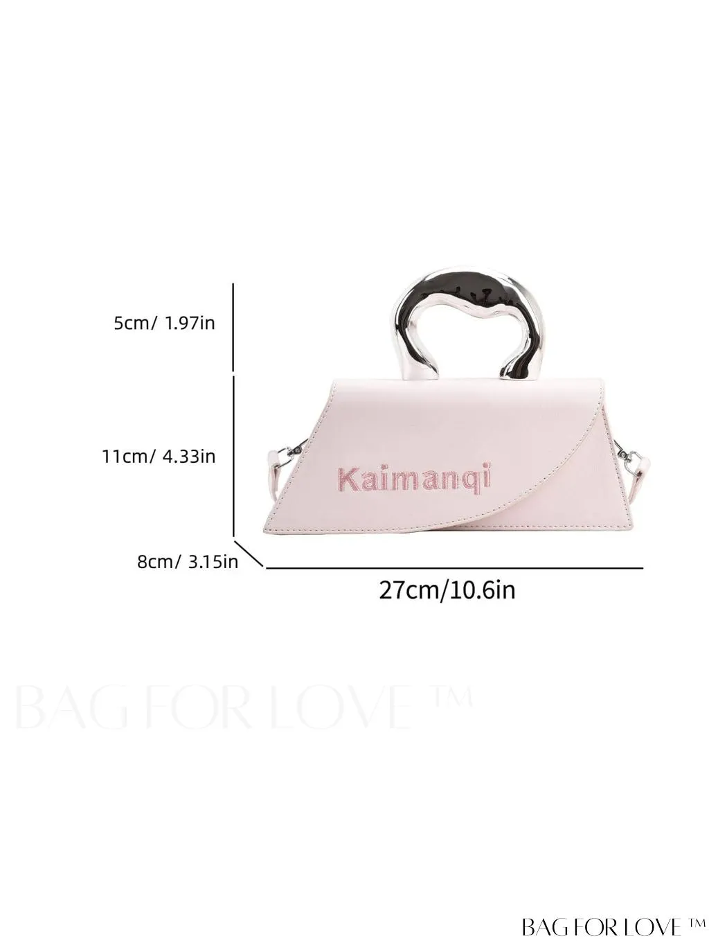 BagForLove - Elegant Metal Handled Medium Flap Baguette