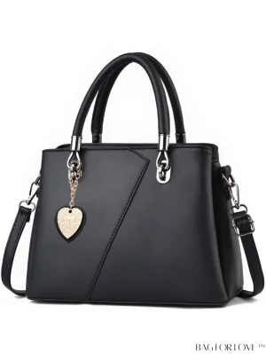 BagForLove - I IHAYNER Ladies Leather Handbag: Top-handle Tote with Contrast Color Stitching and Satchel Design