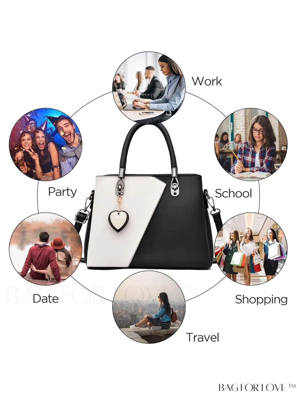 BagForLove - I IHAYNER Ladies Leather Handbag: Top-handle Tote with Contrast Color Stitching and Satchel Design