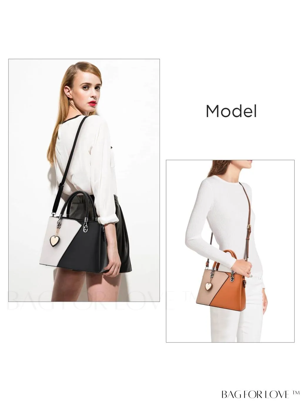 BagForLove - I IHAYNER Ladies Leather Handbag: Top-handle Tote with Contrast Color Stitching and Satchel Design