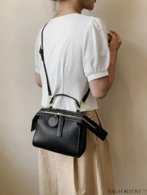 BagForLove - Minimalist Solid Color Satchel Bag with Top Handle