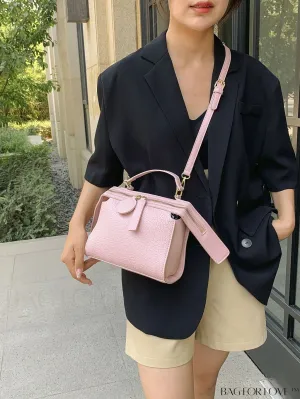 BagForLove - Minimalist Top Handle Satchel Bag in Solid Color