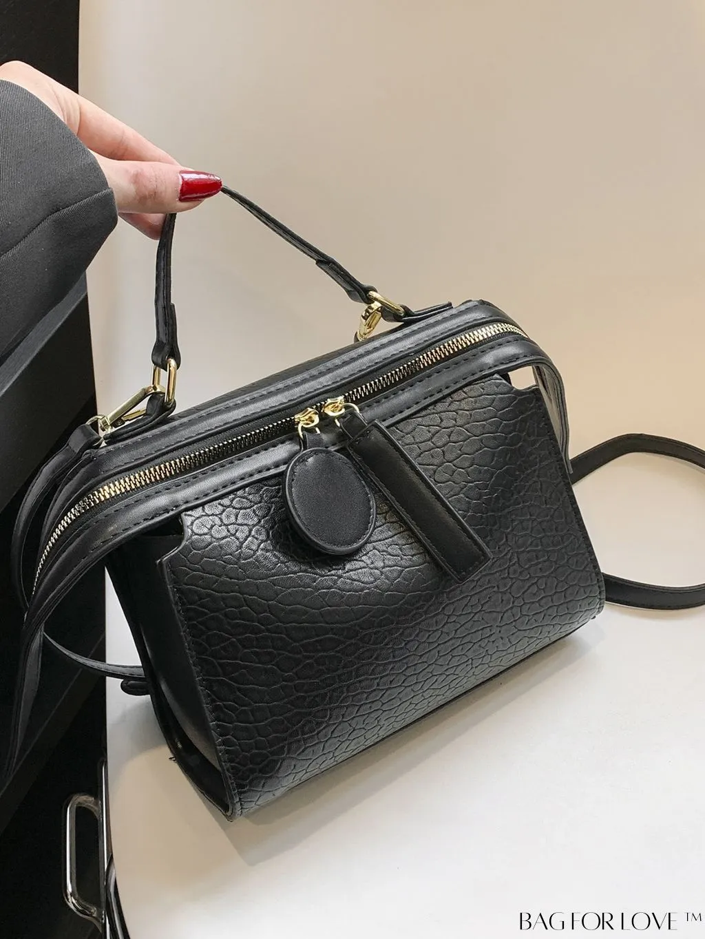 BagForLove - Minimalist Top Handle Satchel Bag in Solid Color