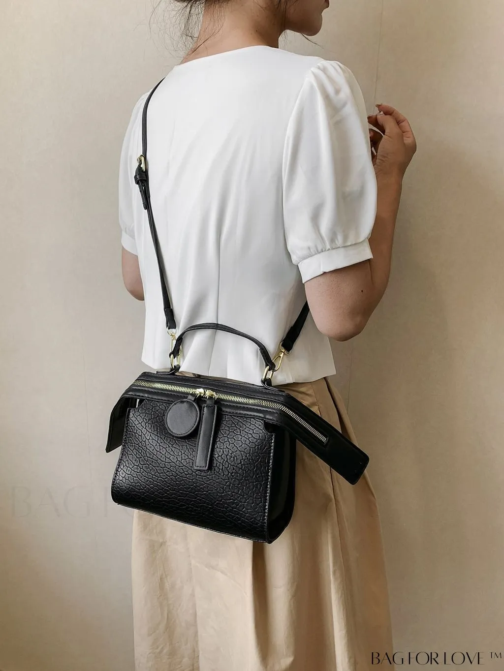 BagForLove - Minimalist Top Handle Satchel Bag in Solid Color