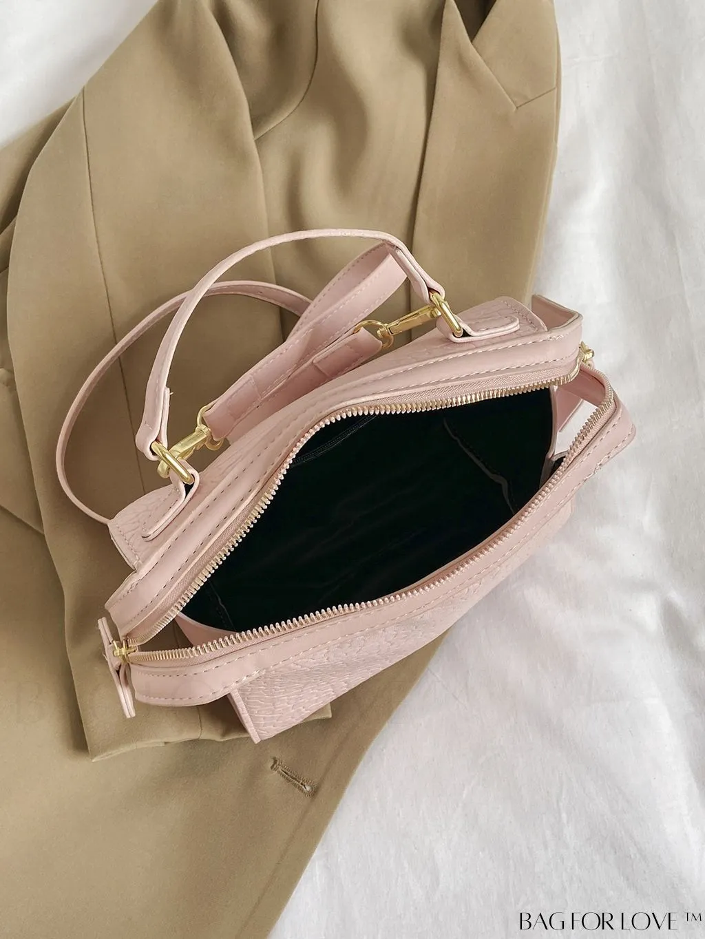 BagForLove - Minimalist Top Handle Satchel Bag in Solid Color