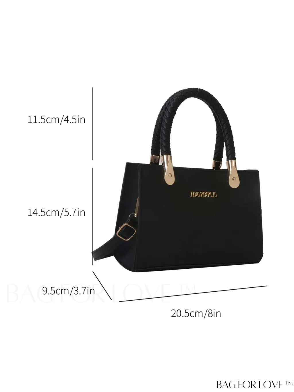 BagForLove - Modern Geometric Print Small Square Crossbody for Casual Style On-The-Go