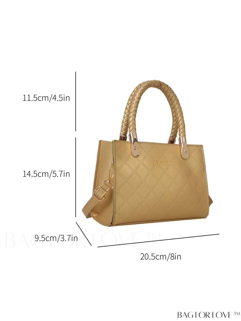 BagForLove - Modern Geometric Print Small Square Crossbody for Casual Style On-The-Go