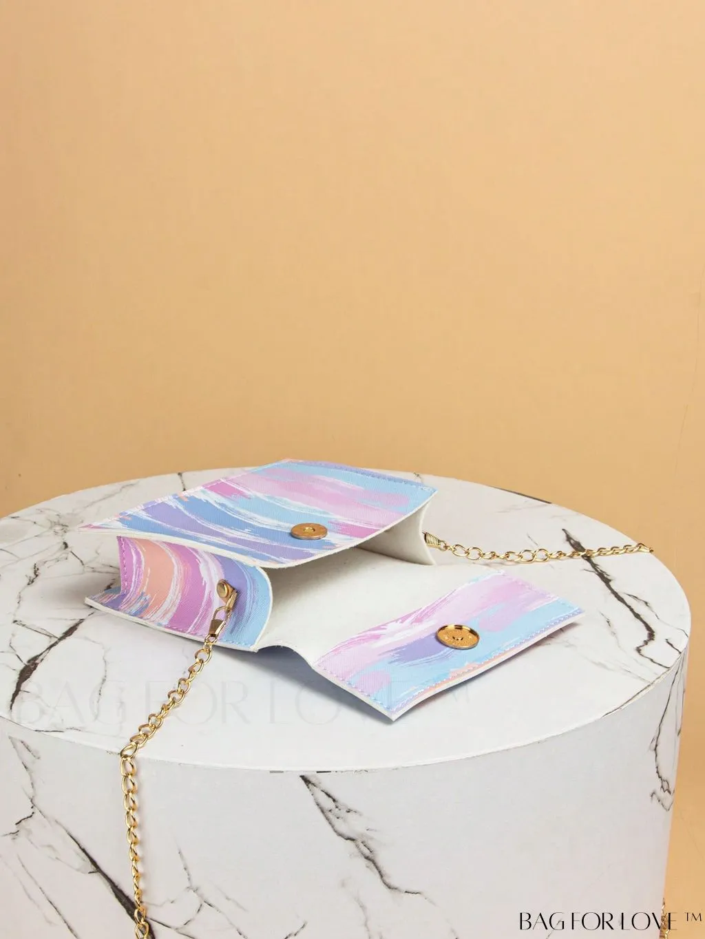 BagForLove - Neon Lime Square Mini Bag with Chain Flap in PU Leather