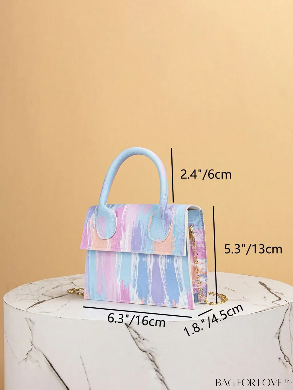 BagForLove - Neon Lime Square Mini Bag with Chain Flap in PU Leather