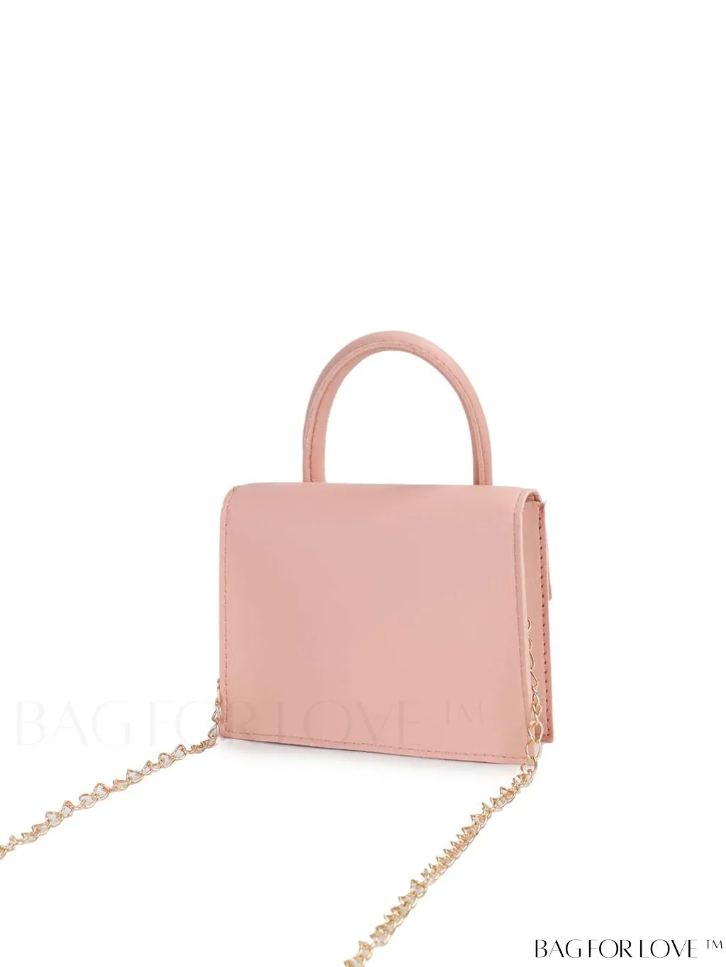 BagForLove - Neon Lime Square Mini Bag with Chain Flap in PU Leather