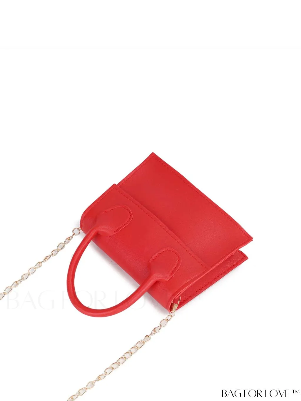 BagForLove - Neon Lime Square Mini Bag with Chain Flap in PU Leather