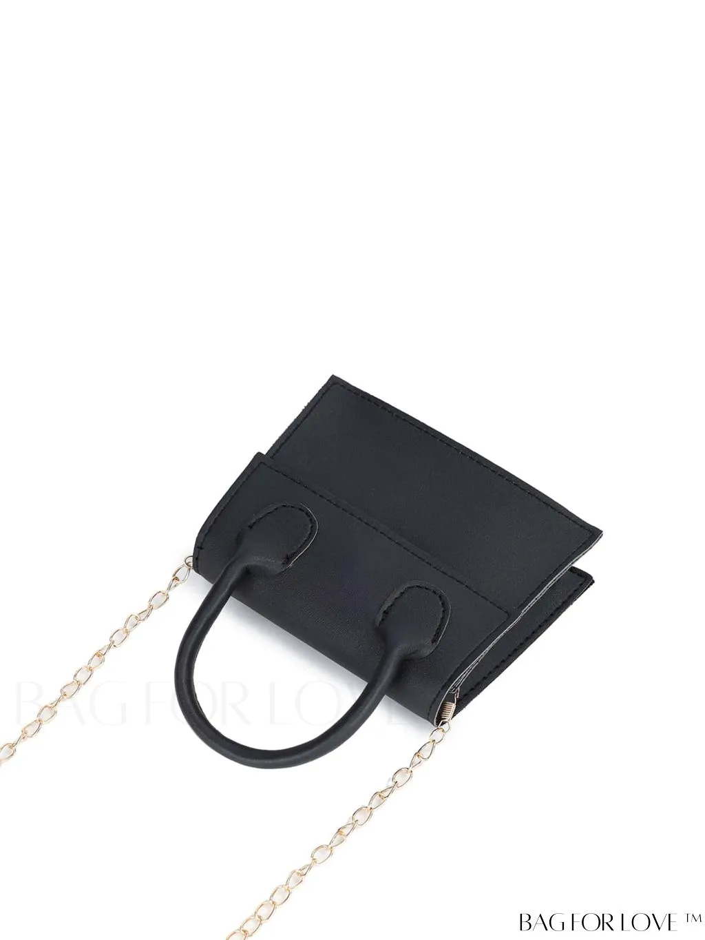BagForLove - Neon Lime Square Mini Bag with Chain Flap in PU Leather