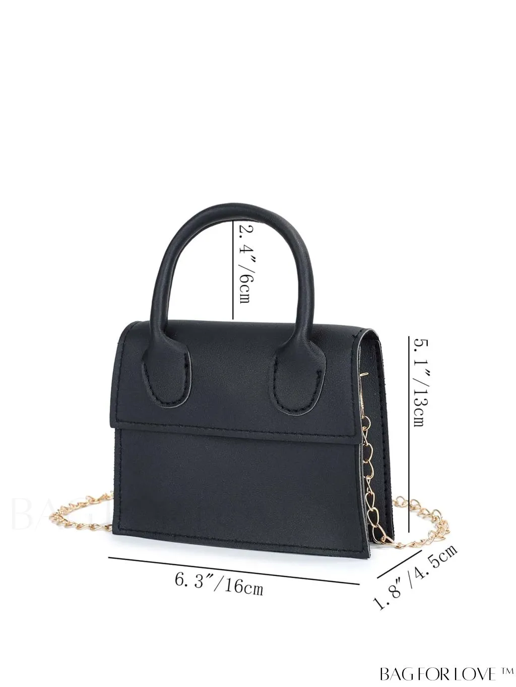 BagForLove - Neon Lime Square Mini Bag with Chain Flap in PU Leather