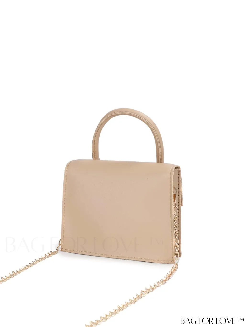 BagForLove - Neon Lime Square Mini Bag with Chain Flap in PU Leather