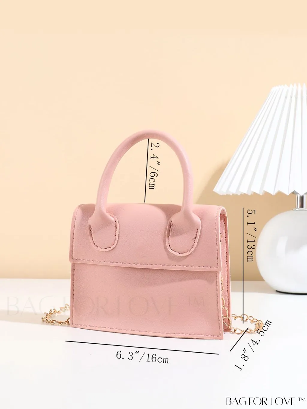 BagForLove - Neon Lime Square Mini Bag with Chain Flap in PU Leather