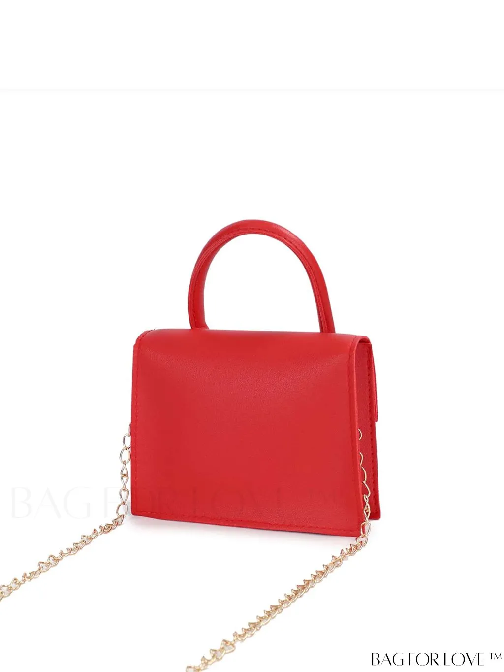 BagForLove - Neon Lime Square Mini Bag with Chain Flap in PU Leather