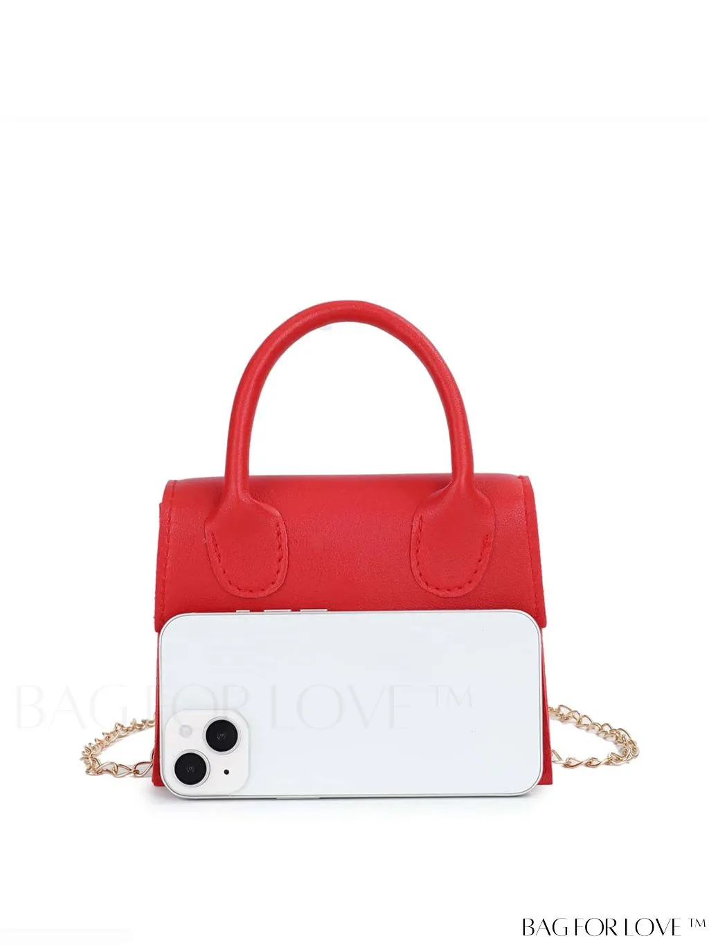 BagForLove - Neon Lime Square Mini Bag with Chain Flap in PU Leather