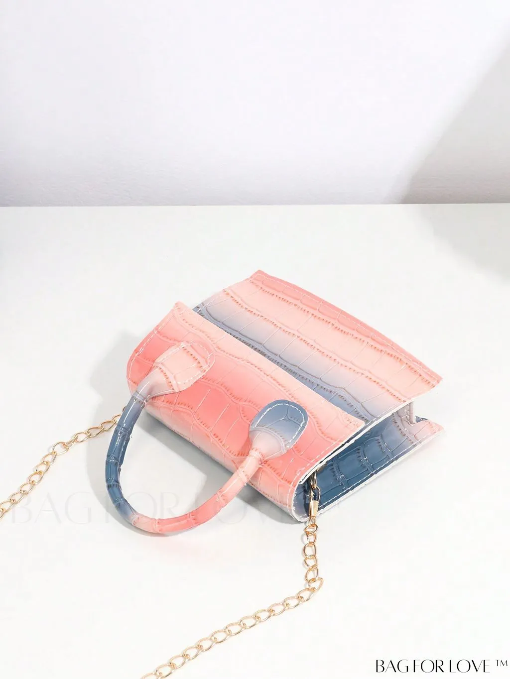 BagForLove - Neon Lime Square Mini Bag with Chain Flap in PU Leather